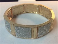 Gorgeous Silver/Gold Tones Expansion Bracelet