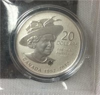 Queen Elizabeth Diamond Jubilee 999 Silver $20