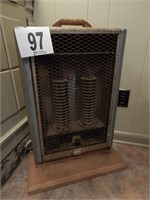 OLD KING HEATER AND HANDMADE WOOD FRAME