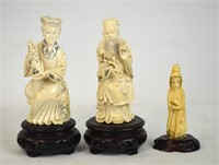 Three Chinese Bone Carvings