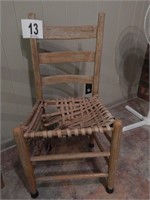 OLD LADDER BACK CHAIR ,SEAT NEEDS REPAIR