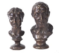 Two Italian Bronze Busts