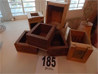 ASSTED HANDMADE WOODEN BOXES 6X5