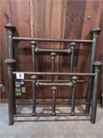 HEAVY BRASS FULL HEAD AND FOOTBOARD, 54"