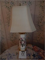 PORCELAIN AND BRASS LAMP 27"