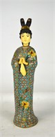 Chinese Cloisonne Lady Figure