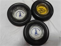 3 Goodyear tire ashtrays