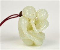 18th Century. Fine Carved Chinese Jade Figural