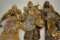 3 Burmese Marionette Puppets