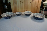 TEMP-TATIONS -4 BOWLS WITH FLUTED EDGE