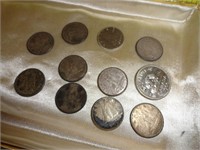 COINS - LOT OF 11 CANADIAN DIMES & NICKEL 1960s