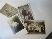 REAL PHOTO POST CARDS LOT OF 4 People
