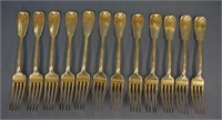 Set of 12 Tiffany & Co sterling silver forks