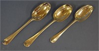Three George III and later silver spoons