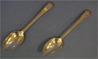 Pair of Hester Bateman sterling silver spoons