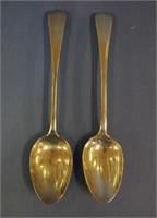 Pair of Victorian sterling silver tablespoons