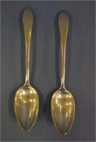 Pair of George III Scottish sterling silver spoons