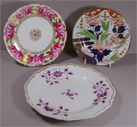 Three various 19th century English plates