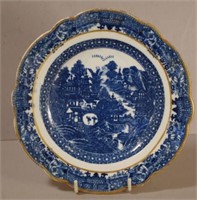 Late C18th Caughley Chinoiserie plate