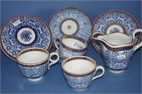 Worcester 18th Century lily pattern trio