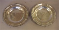 Pair of George III sterling silver plates