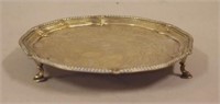 Early Victorian sterling silver waiter / salver