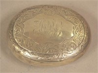 Edwardian sterling silver tobacco pouch