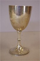 Colonial Indian silver presentation goblet