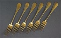 Six Austro Hungarian silver forks