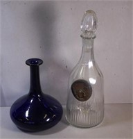 Two 19th century glass decanters