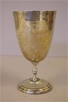 Antique Eastern silver goblet