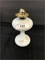 Mae West Milk Glass Oil Lamp