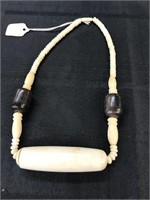 Unique whale Bone & Horn Necklace late 1800's