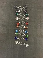 Lot of Sterling Faceted Multicolor Earrings