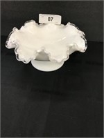 Silver Crest Footed Bowl