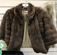 Brown Fur Stole " Gold Waters"