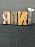 Lot of Wood Carved Letters
