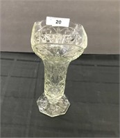 1920's Mckee Rock Crystal Green Tinted Vase