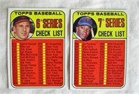 1969 Topps #504, #582 (Checklist 6th & 7th Series)