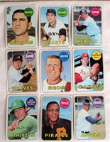 1969 Topps - 9 Card Lot