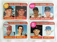 1969 Topps #439, #454, #468, #476 (Rookie Stars)