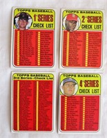 1969 Topps (Checklists 1st, 2nd, 3rd, 4th Series)