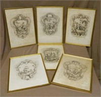 After Francois Boucher Hand Fan Template Etchings.
