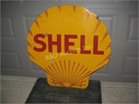 1929 Shell Double Sided Porcelain Sign