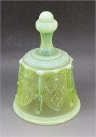 Opalescent Vaseline Glass Bell