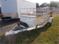 10' S/A UTILITY TRAILER W/ EXTRA TIRE & TOOLBOX