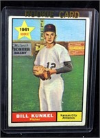 Vintage1961 Bill Kunkel K C Baseball Player Card