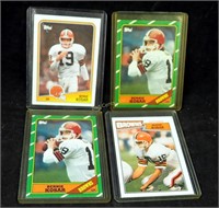 4 Vintage Bernie Kosar Cleveland Browns Cards