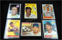6 Vintage 1950's Topps Collectible Baseball Cards
