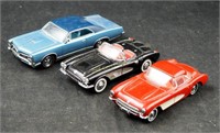 3 Vintage 1960's Corvette & G T O Die Cast Cars